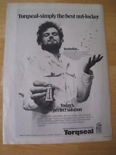 TORQSEAL SIMPLY THE BEST NUT-LOCKER SINGLE DROP 1972 ADVERT A4 FILE 18