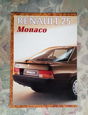 Renault 25 Monaco. 1986 - 1987. UK market brochure. Near mint condition