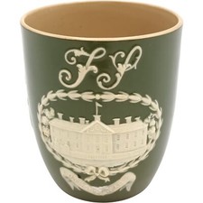 Copeland Spode Green Jasperware Mug - Bosworth Park 1897 Queen Victoria Jubilee