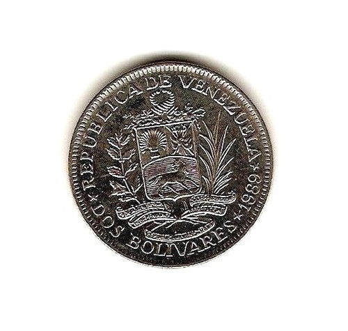 1989 venezuela coin bolivar - 1989,