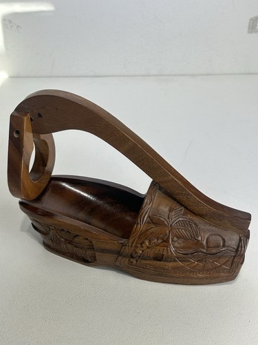 Vintage handmade wooden shoe - vintage,