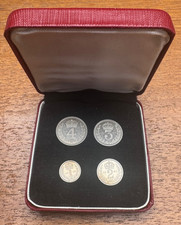 1946 Maundy Money full set, Rare, George VI, Sterling Silver, in Maundy Red Box