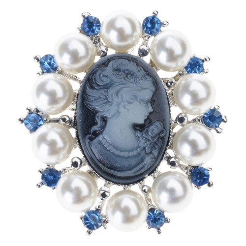 Queen cameo brooch pin - s,