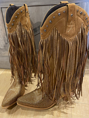 Women tan western cowboy - women's,