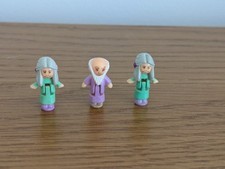 Vintage Polly Pocket Funtime Clock Spare Figures Dolls 1991 Mr & Mrs Chime