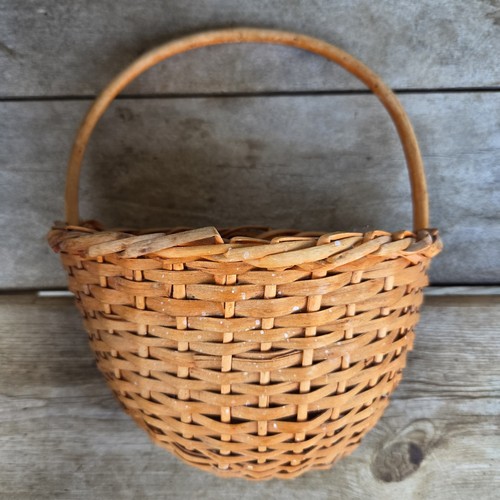 Vintage wicker wall pocket - wicker,