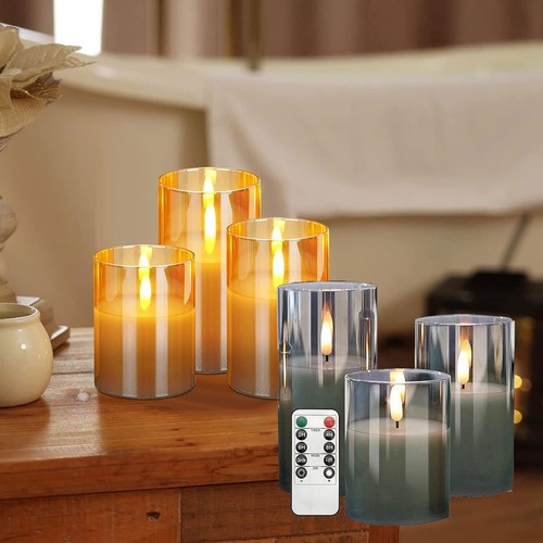 Pack glass candles - pack, led