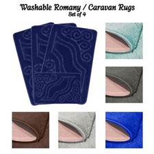 4pc washable caravan rugs - 4pc,