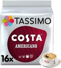 Tassimo Costa Americano Coffee Pods Choose From 8, 16, 32, 48, 80,96 T-Discs