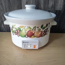 Swan P62 Fresh Fruit Vintage Ceramic Automatic Slow Cooker Crock Pot 2.5L - VGC