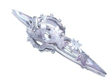 Antique Victorian Solid Silver Lovers Sweetheart Song Bird Dove Brooch Pin