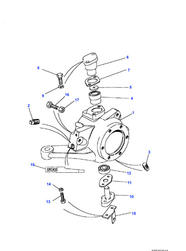 Land rover lower swivel pin - lower,