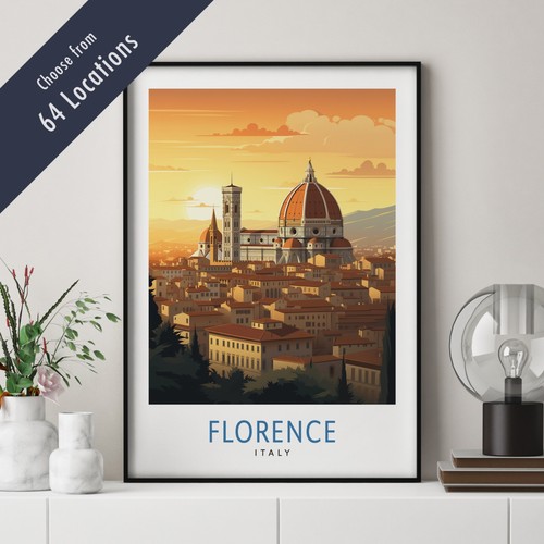 Travel poster print - travel, europe