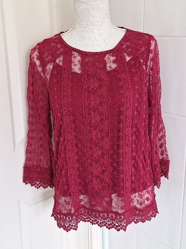 Ladies burgundy lace - ladies, m&co