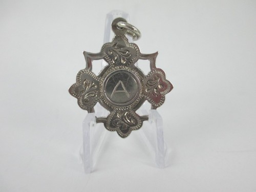 Antique solid silver fob - solid,
