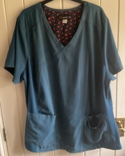 Koi Basics Size 2X Approx Size 20Teal Scrub Top Nurse Carer Top Uniform
