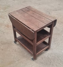 Vintage Tea Trolley  Twin Drop Leaf Table Antique Tea Trolley with shelving 