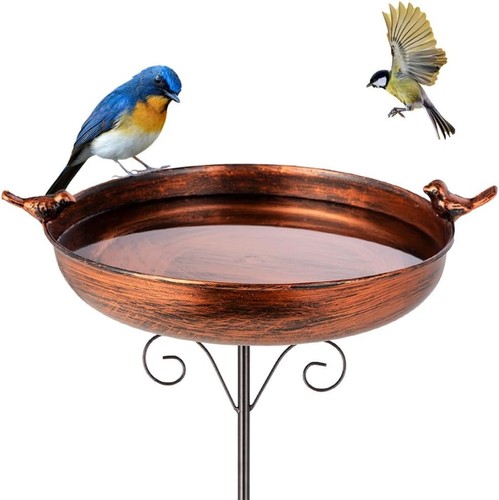 Inch tall bird bath with - bird,