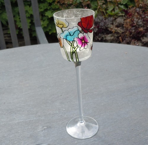Hand painted tall - hand-painted, glass