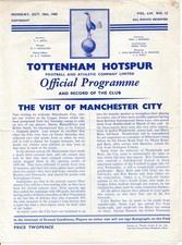 Tottenham v Manchester City 1960/1961 - Spurs Double season