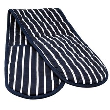 Double Oven Gloves Butcher Stripe Thick Padded Cooking Heat Resistance Potholder