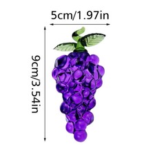 Colorful Crystal Fruits Figurine Collectible Glass Fruit Ornament Wedding Decor