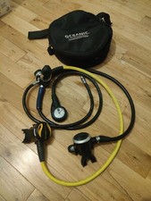 Scuba Oceanic FDX10 1st Stage, Delta4, Alpha8 regulator set with carry bag