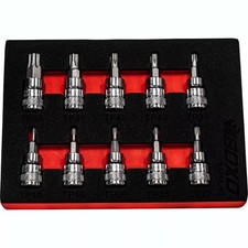 BOXO 10pc  3/8″ Drive Torx Plus Socket Bit Set in EVA Foam S2 CRV - BX716-R2