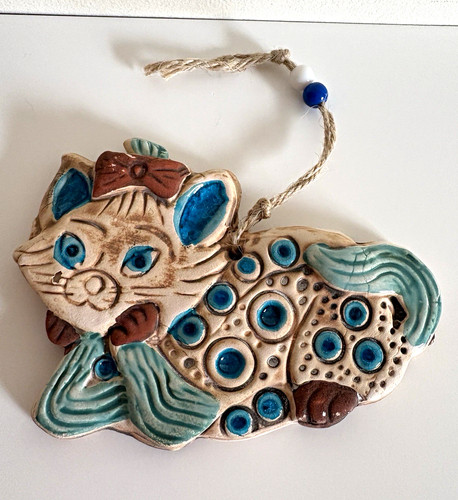 Handmade turkish ceramic cat - handmade,