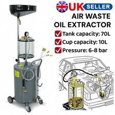 Oil Drain Tank Garage 80L Air Discharge Waste Oil Drainer Chang Extractor Pan