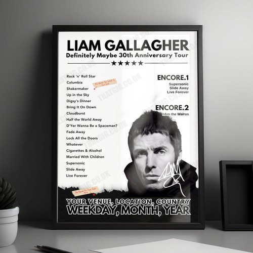 Liam gallagher setlist - gallagher, poster