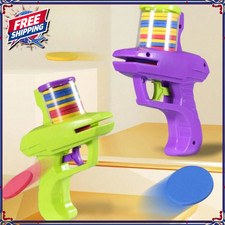 Shooting Game Flying Disc Gun Handheld Shooter Foam Launcher Indoor Outdoor Play