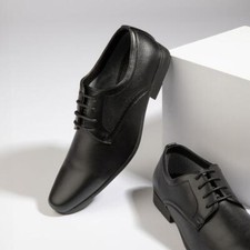 Beckett Mens Shoes Black Adults Lace Up Formal Work Office SIZE