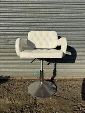 White salon chair  hair dressers chair dressing table swivel chair 