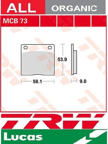 Set rear brake pads - 2,