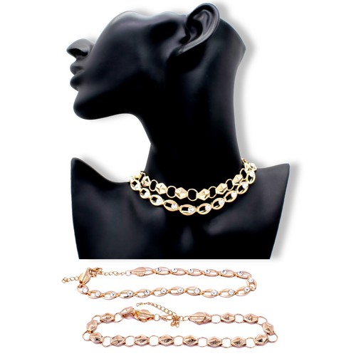 Gold piece choker necklace - 2,