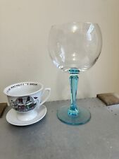 Bombay Sapphire Large Gin Glass Hendricks Gin Garden  Edition  Cup & Saucer G&T