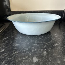 Vintage Blue Enamel Bowl