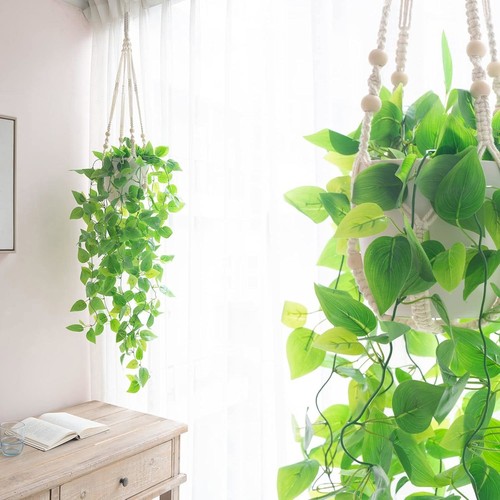 Artificial hanging plants - hanging, in