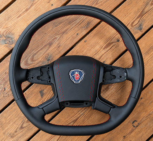 New leather steering wheel for - wheel,