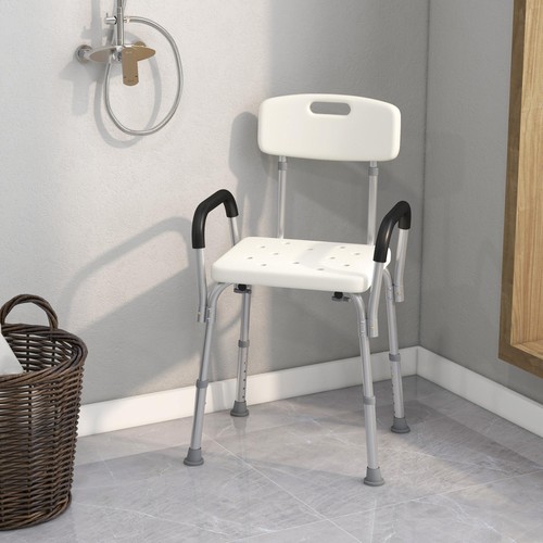Adjustable shower chair with - adjustable,