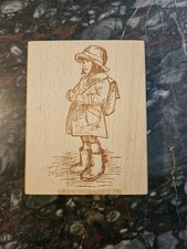 Docrafts Papermania Nostalgia John Byars Cute Girls In Wellies Rubber Stamp