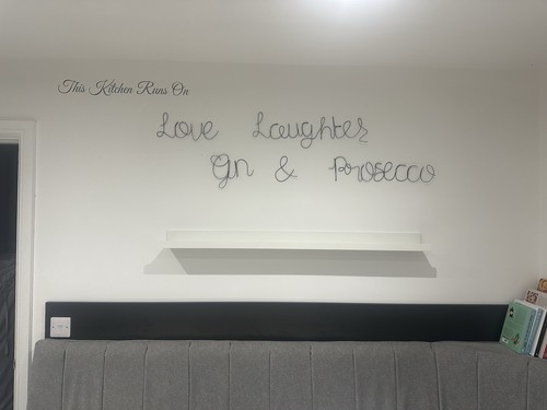 Wire writing wall decor - wire,