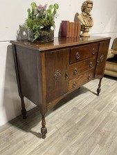Antique Edwardian Oak Court Cupboard Buffet Cabinet Sideboard mirror as option 