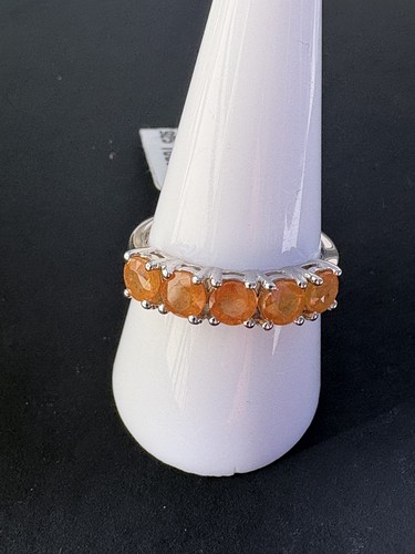 Natural mandarine garnet - mandarine, ring