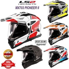 LS2 MX702 Pioneer II Off Road Enduro MX Adventure Motorcycle Motorbike Helmet
