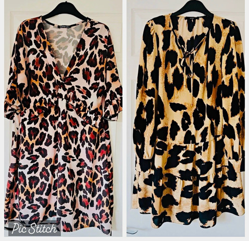 Ladies animal print smock - 2x,