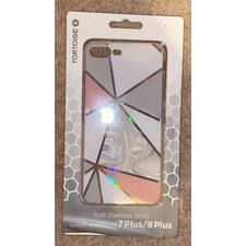 New Pink and Grey Tortoise Soft Flexible Phone Case for iPhone 7-Plus/8-Plus