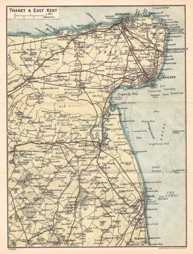 Thanet and east kent map - thanet,