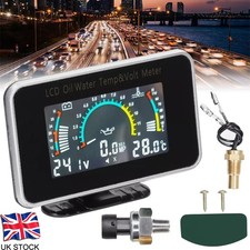 3-in-1 Car LCD Meter Digital Oil Pressure Voltage Water Temperature Gauge Kits